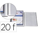 Carpeta pardo escaparate con espiral 20 fundas folio personalizable color negra