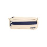 Bolso escolar portatodo milan serie 1918 2 cremalleras color beige 210x85x61 mm