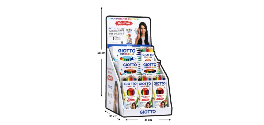Expositor sobremesa giotto contra el bullying