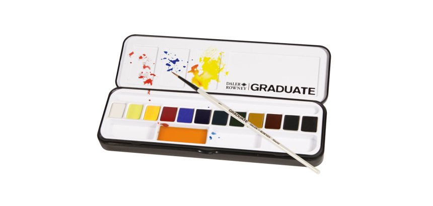 Acuarela daler rowney graduate caja metal de 12 unidades colores surtidos