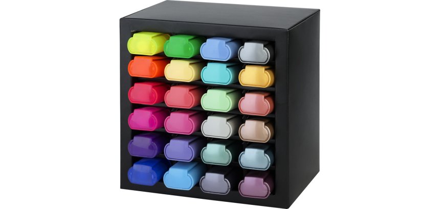 Rotulador faber castell fluorescente textliner 46 set escritorio de 24 unidades colores surtidos