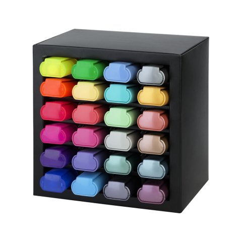 Rotulador faber castell fluorescente textliner 46 set escritorio de 24 unidades colores surtidos