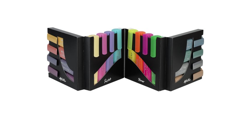 Rotulador faber castell fluorescente textliner 46 set escritorio de 16 unidades colores surtidos