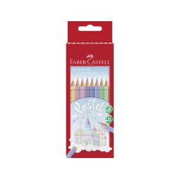 Lapices de colores faber castell pastel caja de 10 unidades colores surtidos