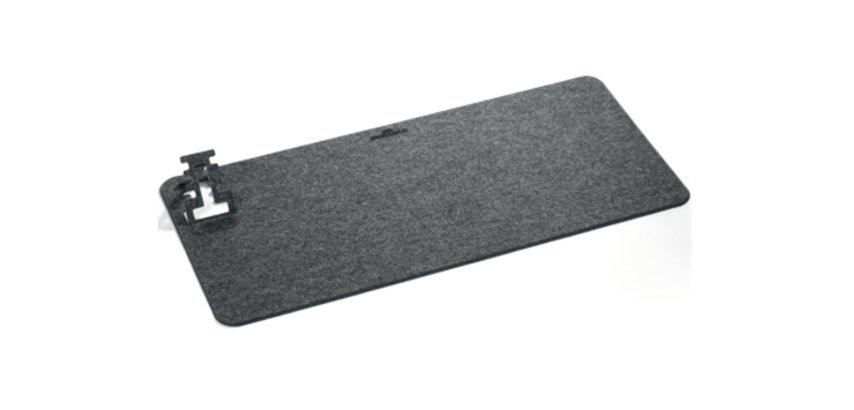 Alfombrilla de escritorio XL durable effect fieltro color antracita 700x330 mm