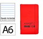 Cuaderno con gomilla Antartik notes tapa dura A6 hojas rayas rojo 100 hojas 80 g