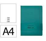 Cuaderno con gomilla Antartik notes tapa dura A4 hojas lisas verde aguamarina 100 hojas 80 g