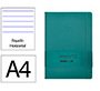 Cuaderno con gomilla Antartik notes tapa dura A4 hojas rayas verde aguamarina 100 hojas 80 g