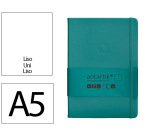 Cuaderno con gomilla Antartik notes tapa dura A5 hojas lisas verde aguamarina 100 hojas 80 g