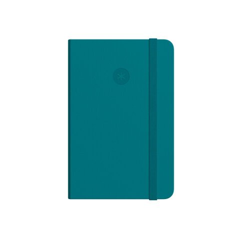 Cuaderno con gomilla antartik notes tapa dura a5 hojas lisas verde aguamarina 100 hojas 80 gr fsc