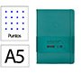 Cuaderno con gomilla Antartik notes tapa dura A5 hojas puntos verde aguamarina 100 hojas 80 g
