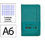 Cuaderno con gomilla antartik notes tapa dura a6 hojas cuadricula verde aguamarina 100 hojas 80 gr