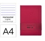 Cuaderno con gomilla Antartik notes tapa dura A4 hojas rayas burdeos 100 hojas 80 g