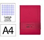 Cuaderno con gomilla Antartik notes tapa dura A4 hojas cuadricula burdeos 100 hojas 80 g