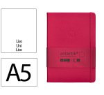 Cuaderno con gomilla Antartik notes tapa dura  A5 hojas lisas burdeos 100 hojas 80 g