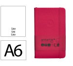 Cuaderno con gomilla Antartik notes tapa dura A6 hojas lisas burdeos 100 hojas 80 g