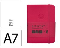 Cuaderno con gomilla Antartik notes tapa dura A7 hojas lisas burdeos 80 hojas 80 g