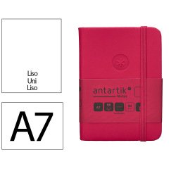 Cuaderno con gomilla antartik notes tapa dura a7 hojas lisas burdeos 80 hojas 80 gr fsc