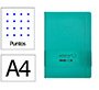 Cuaderno con gomilla Antartik notes tapa dura A4 hojas puntos turquesa 100 hojas 80 g.
