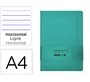 Cuaderno con gomilla Antartik notes tapa dura A4 hojas rayas turquesa 100 hojas 80 g
