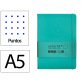 Cuaderno con gomilla antartik notes tapa dura a5 hojas puntos turquesa 100 hojas 80 gr fsc