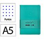 Cuaderno con gomilla Antartik notes tapa dura A5 hojas puntos turquesa 100 hojas 80 g