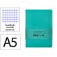 Cuaderno con gomilla antartik notes tapa dura a5 hojas cuadricula turquesa 100 hojas 80 gr fsc