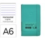 Cuaderno con gomilla Antartik notes tapa dura A6 hojas rayas turquesa 100 hojas 80 g