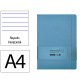 Cuaderno con gomilla antartik notes tapa dura a4 hojas rayas azul claro 100 hojas 80 gr fsc