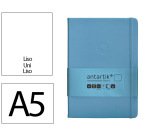 Cuaderno con gomilla Antartik notes tapa dura A5 hojas lisas azul claro 100 hojas 80 g