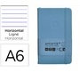 Cuaderno con gomilla Antartik notes tapa dura A6 hojas rayas azul claro 100 hojas 80 g