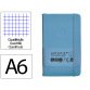 Cuaderno con gomilla antartik notes tapa dura a6 hojas cuadricula azul claro 100 hojas 80 gr fsc