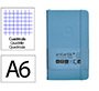 Cuaderno con gomilla Antartik notes tapa dura A6 hojas cuadricula azul claro 100 hojas 80 g