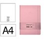 Cuaderno con gomilla Antartik notes tapa dura A4 hojas lisas rosa pastel 100 hojas 80 g