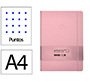 Cuaderno con gomilla Antartik notes tapa dura A4 hojas puntos rosa pastel 100 hojas 80 g