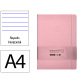 Cuaderno con gomilla antartik notes tapa dura a4 hojas rayas rosa pastel 100 hojas 80 gr fsc