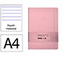 Cuaderno con gomilla Antartik notes tapa dura A4 hojas rayas rosa pastel 100 hojas 80 g