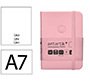 Cuaderno con gomilla antartik notes tapa dura a7 hojas lisas rosa pastel 80 hojas 80 gr