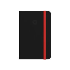 Cuaderno con gomilla antartik notes tapa dura a4 hojas lisas negro y rojo 100 hojas 80 gr fsc