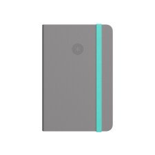 Cuaderno con gomilla antartik notes tapa dura a4 hojas cuadricula gris y turquesa 100 hojas 80 gr fsc