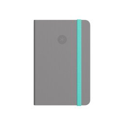 Cuaderno con gomilla antartik notes tapa dura a4 hojas cuadricula gris y turquesa 100 hojas 80 gr fsc