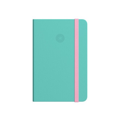 Cuaderno con gomilla antartik notes tapa dura a4 hojas lisas rosa y turquesa 100 hojas 80 gr fsc