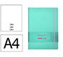 Cuaderno con gomilla Antartik notes tapa dura A4 hojas lisas rosa y turquesa 100 hojas 80 g