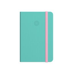 Cuaderno con gomilla antartik notes tapa dura a4 hojas puntos rosa y turquesa 100 hojas 80 gr fsc