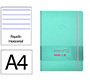 Cuaderno con gomilla Antartik notes tapa dura A4 hojas rayas rosa y turquesa 100 hojas 80 g