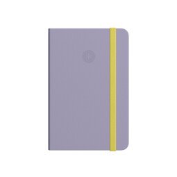 Cuaderno con gomilla antartik notes tapa dura a4 hojas lisas morado y amarillo 100 hojas 80 gr fsc