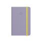 Cuaderno con gomilla antartik notes tapa dura a6 hojas cuadricula morado y amarillo 100 hojas 80 gr fsc