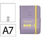 Cuaderno con gomilla Antartik notes tapa dura A7 hojas lisas morado y amarillo 80 hojas 80 g