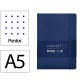 Cuaderno con gomilla antartik notes tapa blanda a5 hojas puntos azul marino 80 hojas 80 gr fsc