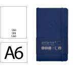 Cuaderno con gomilla Antartik notes tapa blanda A6 hojas lisas azul marino 100 hojas 80 g